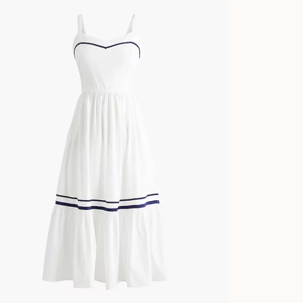 J crew Corset midi dress with contrast trim